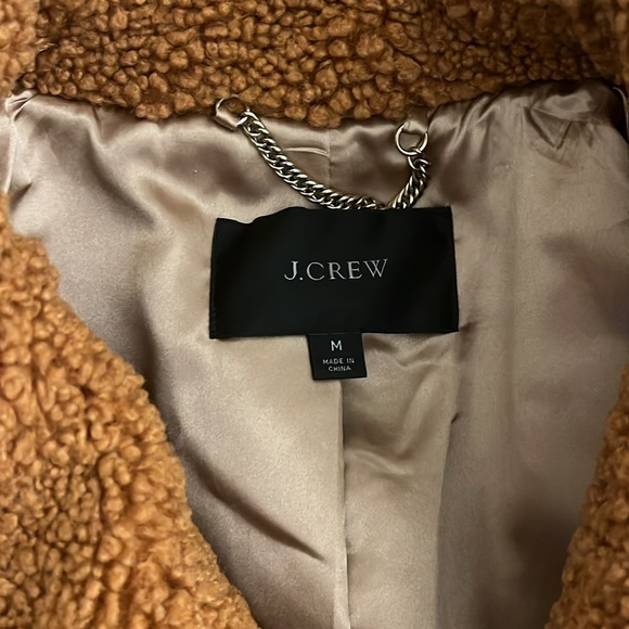 Teddy sherpa coat. Size M. by JCrew. Like new. - Picture 4 of 5